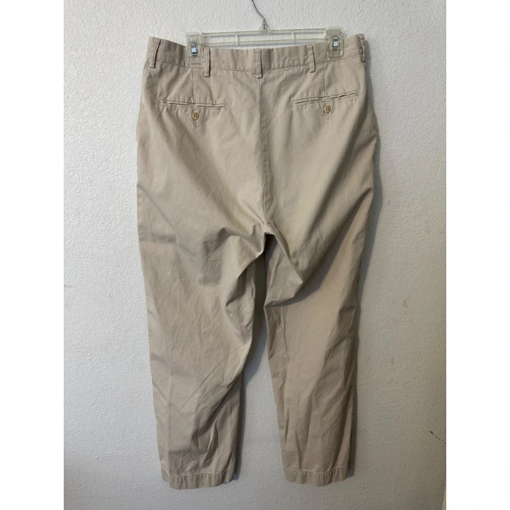 Polo Ralph Lauren Mens Classic Fit Chino Pants Beige Cotton Flat Front‎